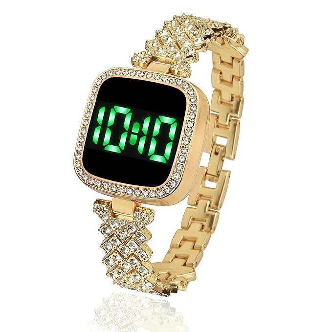 The Ultimate Luxury Stainless Steel Digital LED Jewelry Watch for Women