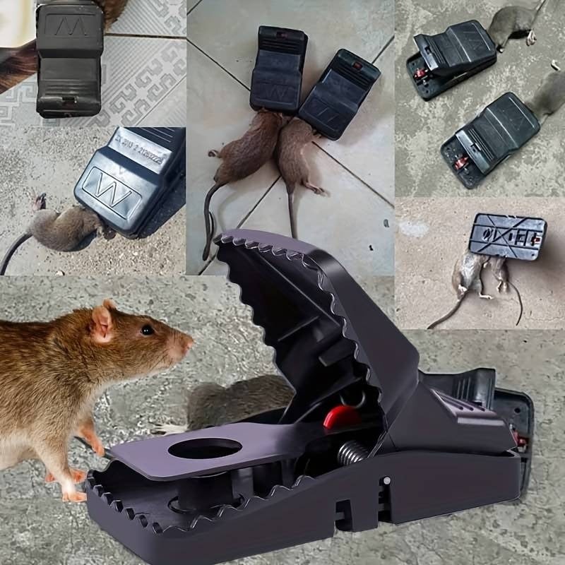 Best Seller Catcher Automatic Spring Reusable Plastic Black Rat Mice Mouse Traps - Pack of 1