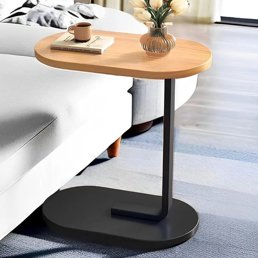 Modern C-Shape Side Table - Laptop & Coffee Table