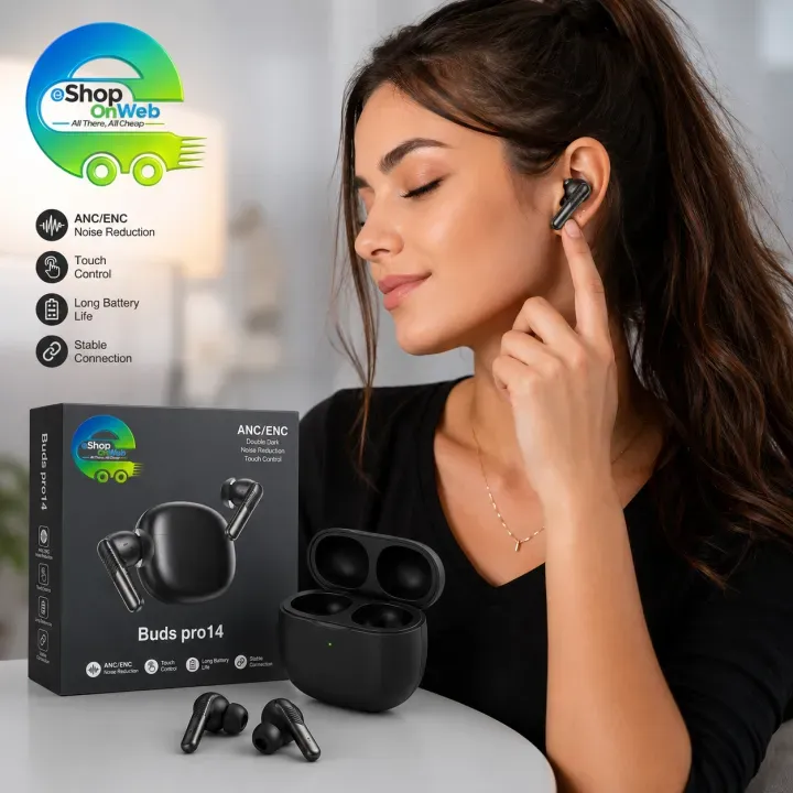 Buds Pro14 & Buds Pro 03 Wireless Earbuds – Premium Sound, ANC/ENC Noise Reduction & Smart Touch Control