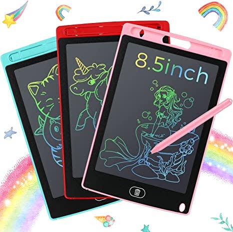 LCD Writing Tablet 8.5 Inch - Multicolor Drawing tablet- writing Digital Pad - Digital writer - Electronic Erasable Writing Board - Educational toy for kids
