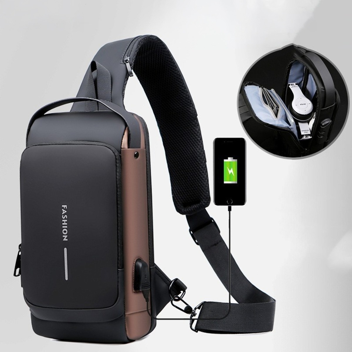 Anti-Theft Cross Body Bag With Password Lock Smooth Zippers And High-Capacity Storage For Secure Travel And Convenient Daily Use (Random Color)