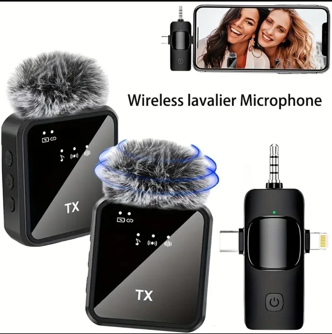 BOYA BY-MW8- MW9  MW13 .]Wireless Microphone Original Dual Mic With Noise Reduction Sound Puff Plug & Play for Android Type C Vlogging Podcast Interview Recording | Boya Wireless Mic Mini Microphone for YouTube TikTok Live Streaming Creator Mic