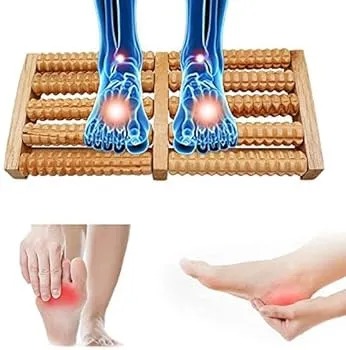 foot massager Roller, Stress Relief 6 Roller Foot Massage, Health Therapy Relax Massage, wood Care Massager Reflexology Muscle Relax Relief Massager Spa Gift Anti Cellulite Foot Massager Care Tools