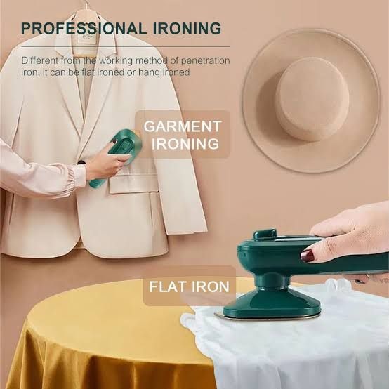 Mini Steam Iron Portable | Handheld Garment Steamer | Foldable Travel Clothes Iron | Fast Heating Professional Ironing Machine for Home & Business