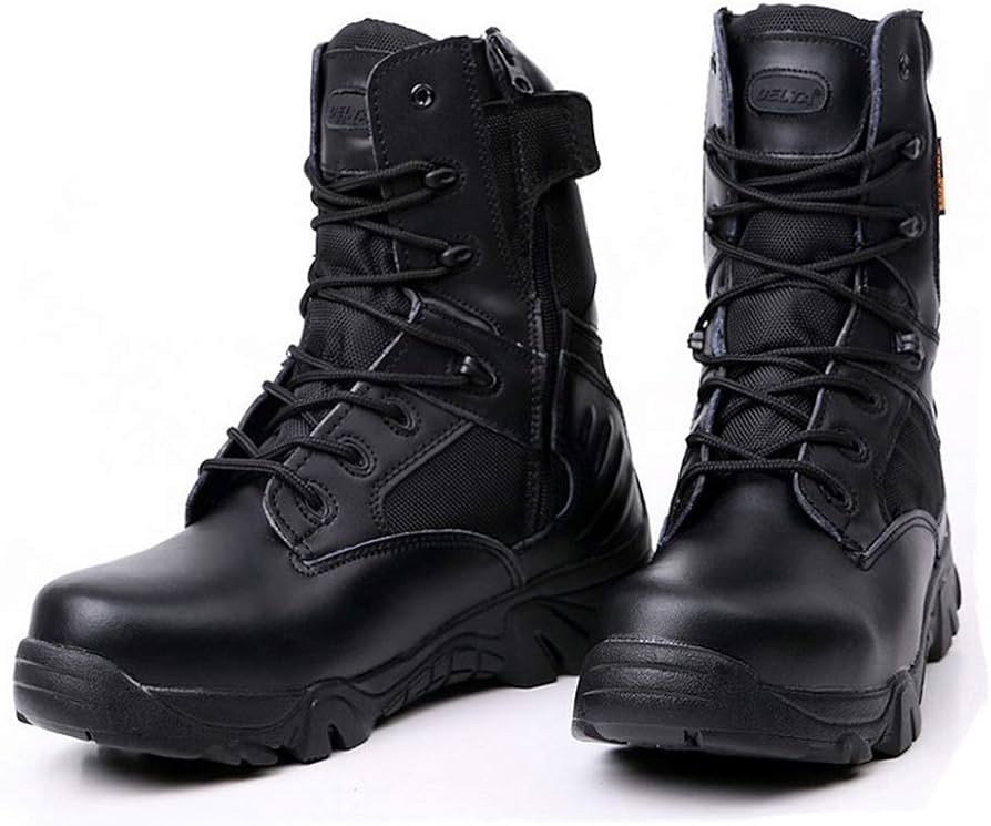 Men's Comfortable Boots, Black Delta